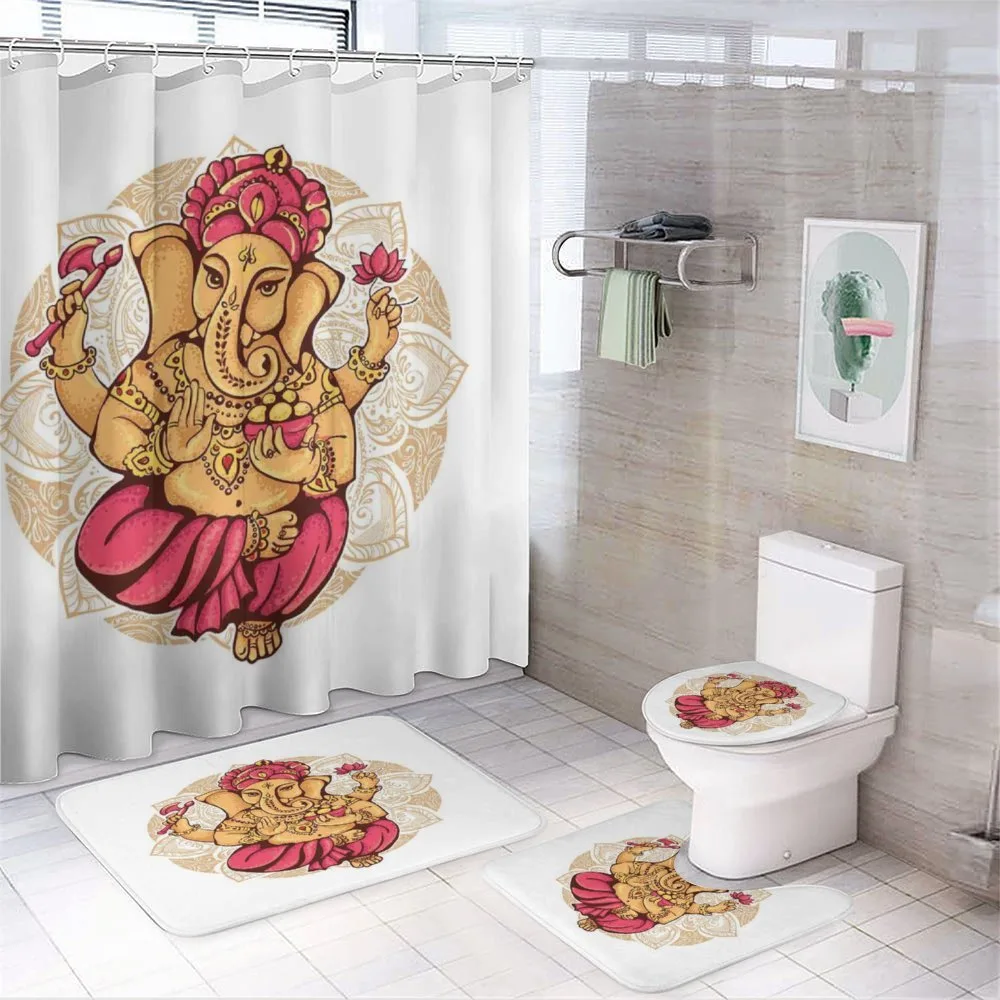 Dancing Animal Motif Art — 4-Piece Bathroom Set preview