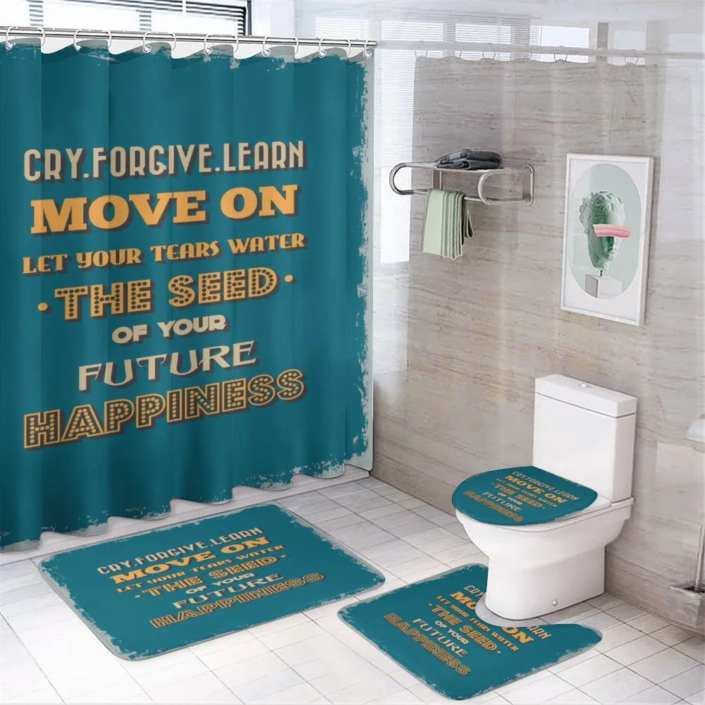 Happiness Phrases — 4-Piece Bathroom Set preview