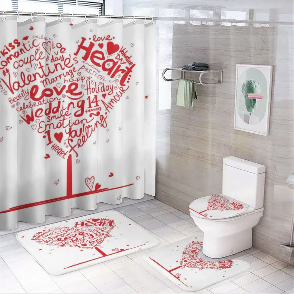 Heart Shaped Happy Tree — 4-Piece Bathroom Set preview