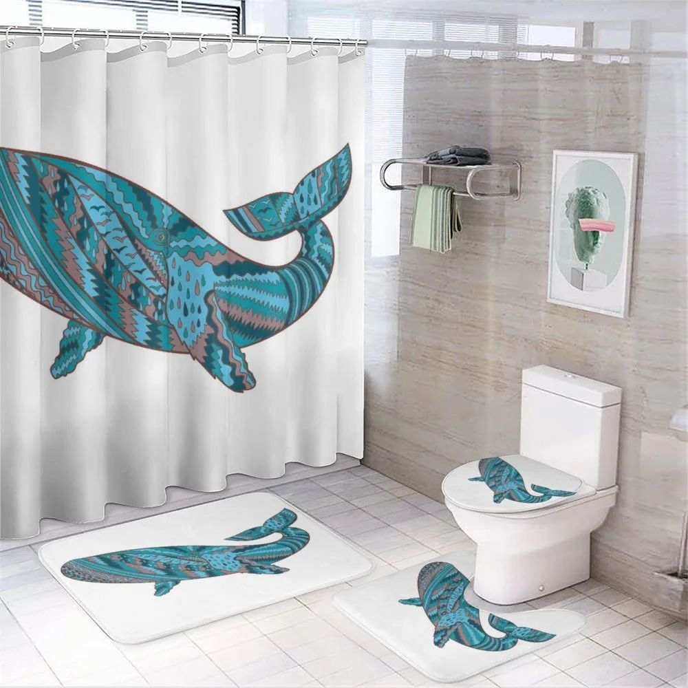 Humpback Whale Sea — 4-Piece Bathroom Set preview