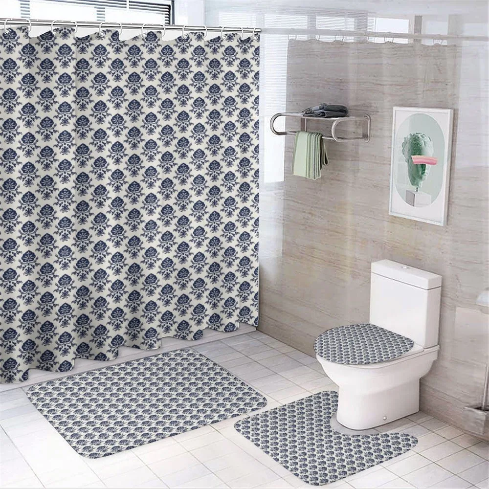 Monochromatic Nostalgic Art — 4-Piece Bathroom Set preview