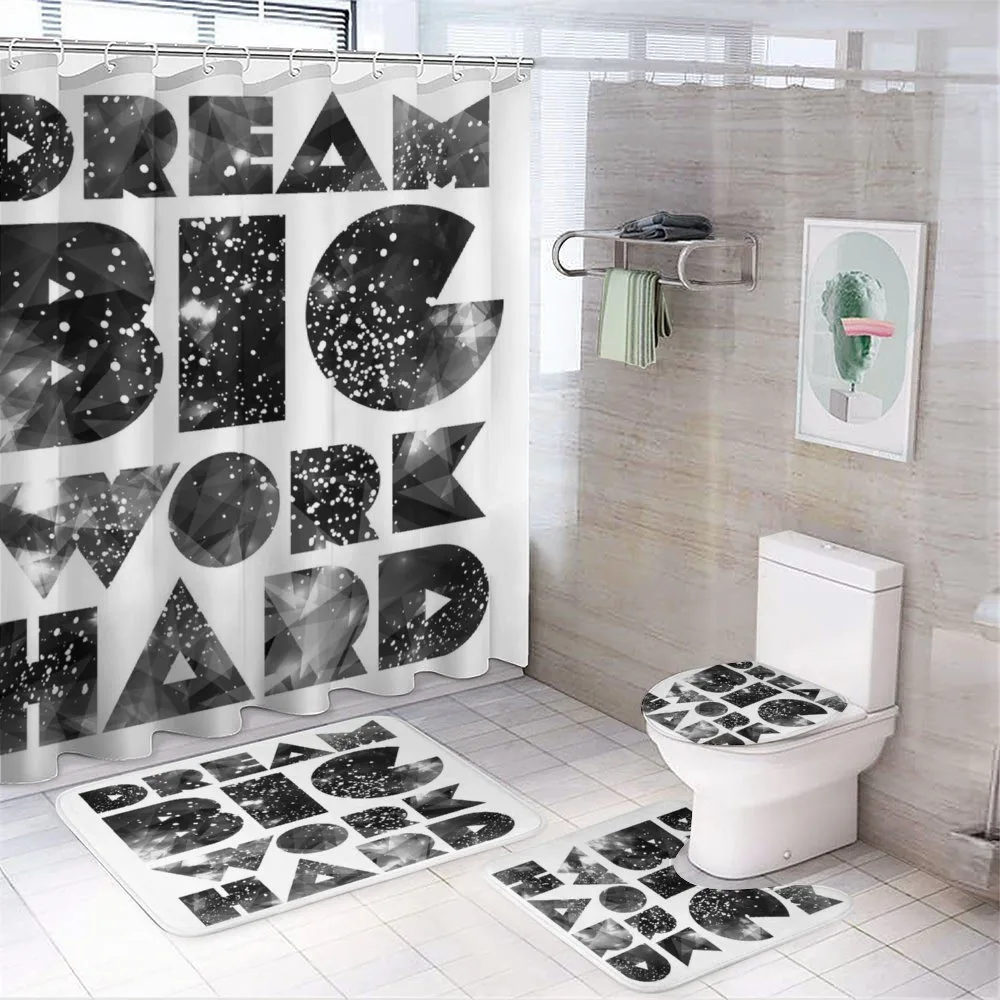 Words with Galaxy Stars — 4-Piece Bathroom Set preview