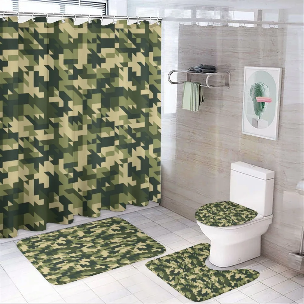 Abstract Chevron Forest — 4-Piece Bathroom Set preview