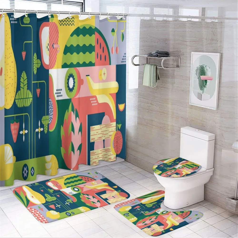 Abstract Modern Food — 4-Piece Bathroom Set preview