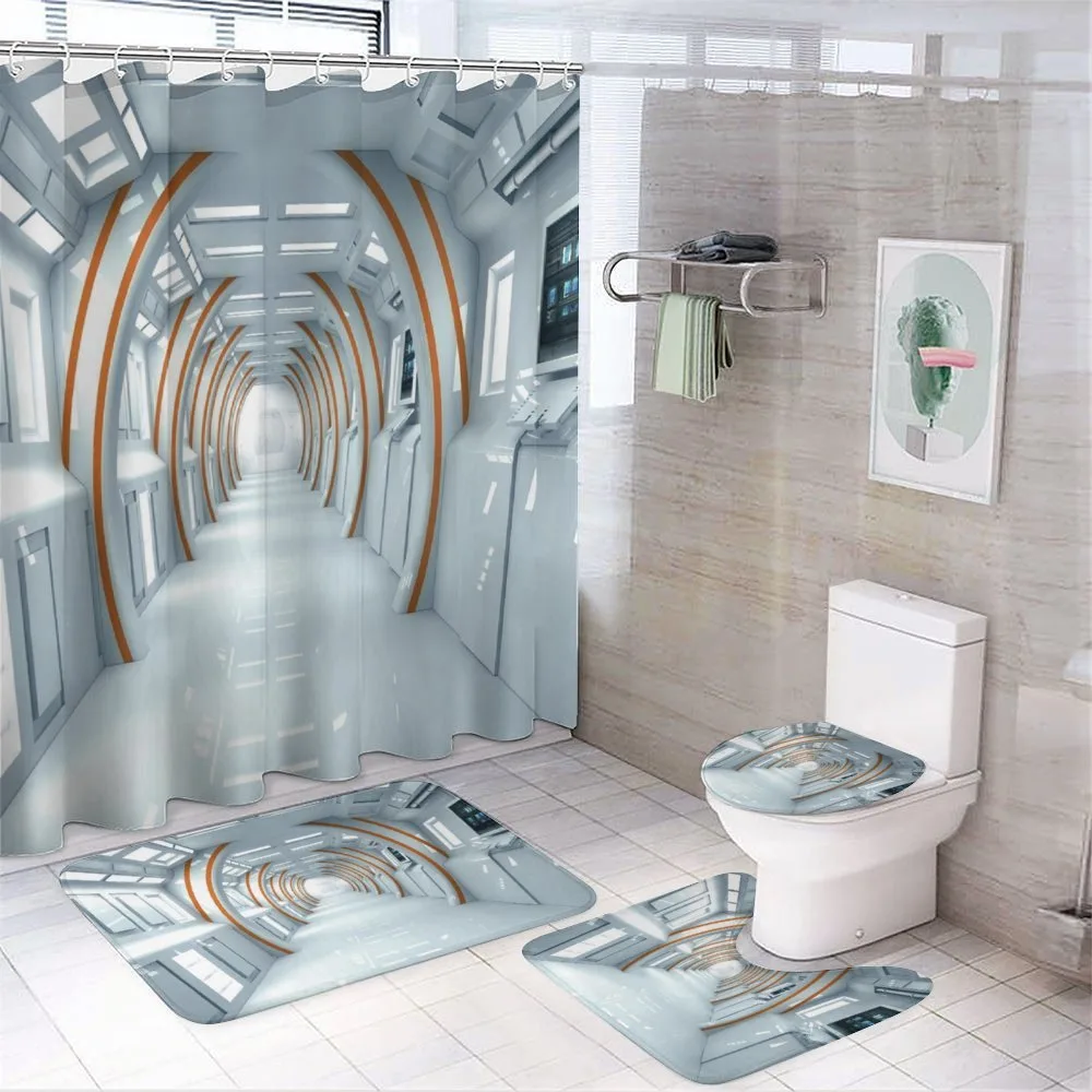 Spaceship Hallway — 4-Piece Bathroom Set preview