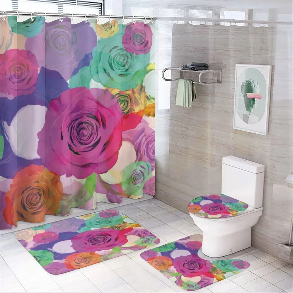 Floral Arrangement Roses — 4-Piece Bathroom Set preview