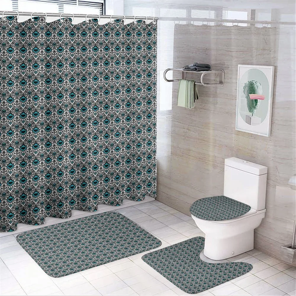 Folkloric Vivid Ikat Art — 4-Piece Bathroom Set preview