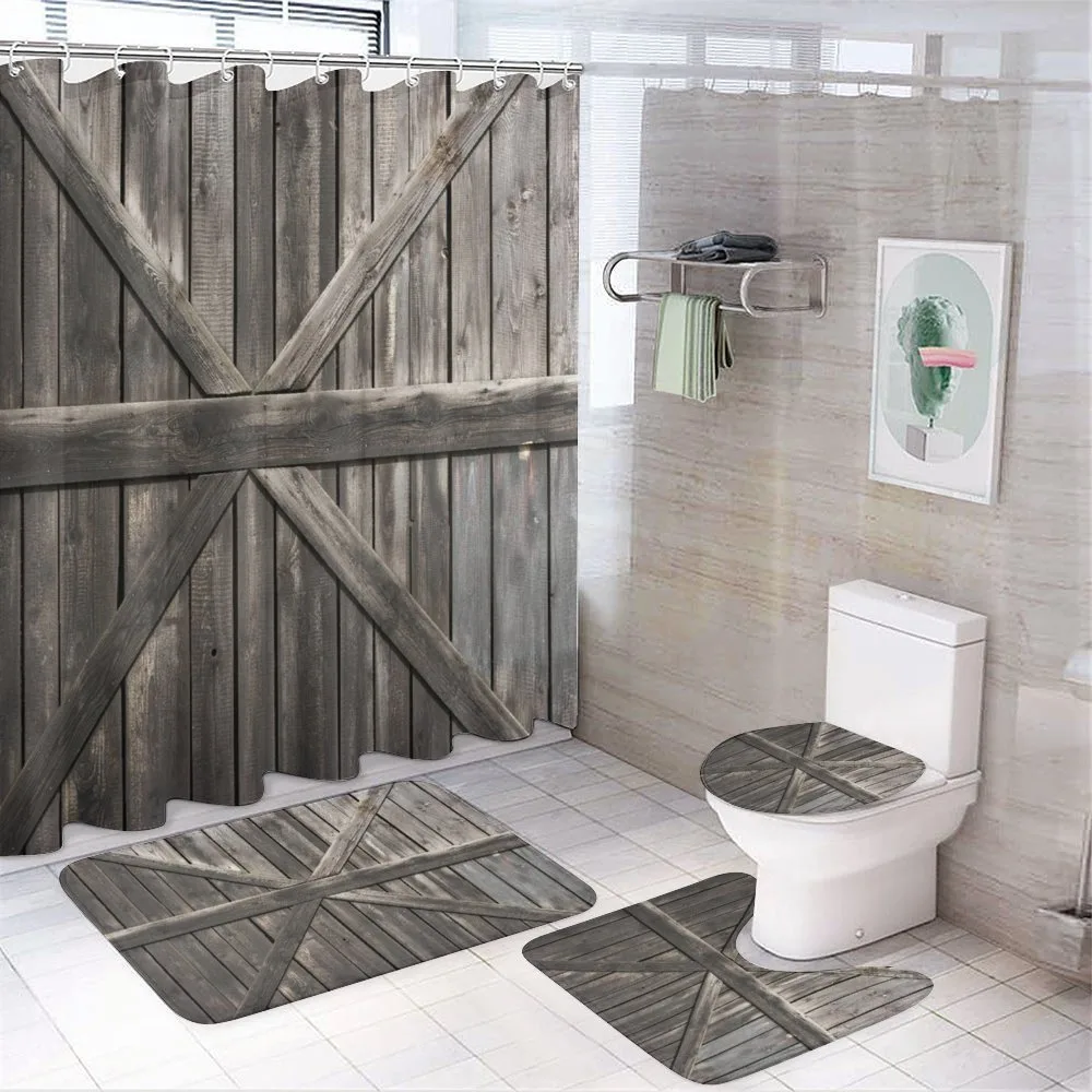 Old Door Rustic Life — 4-Piece Bathroom Set preview