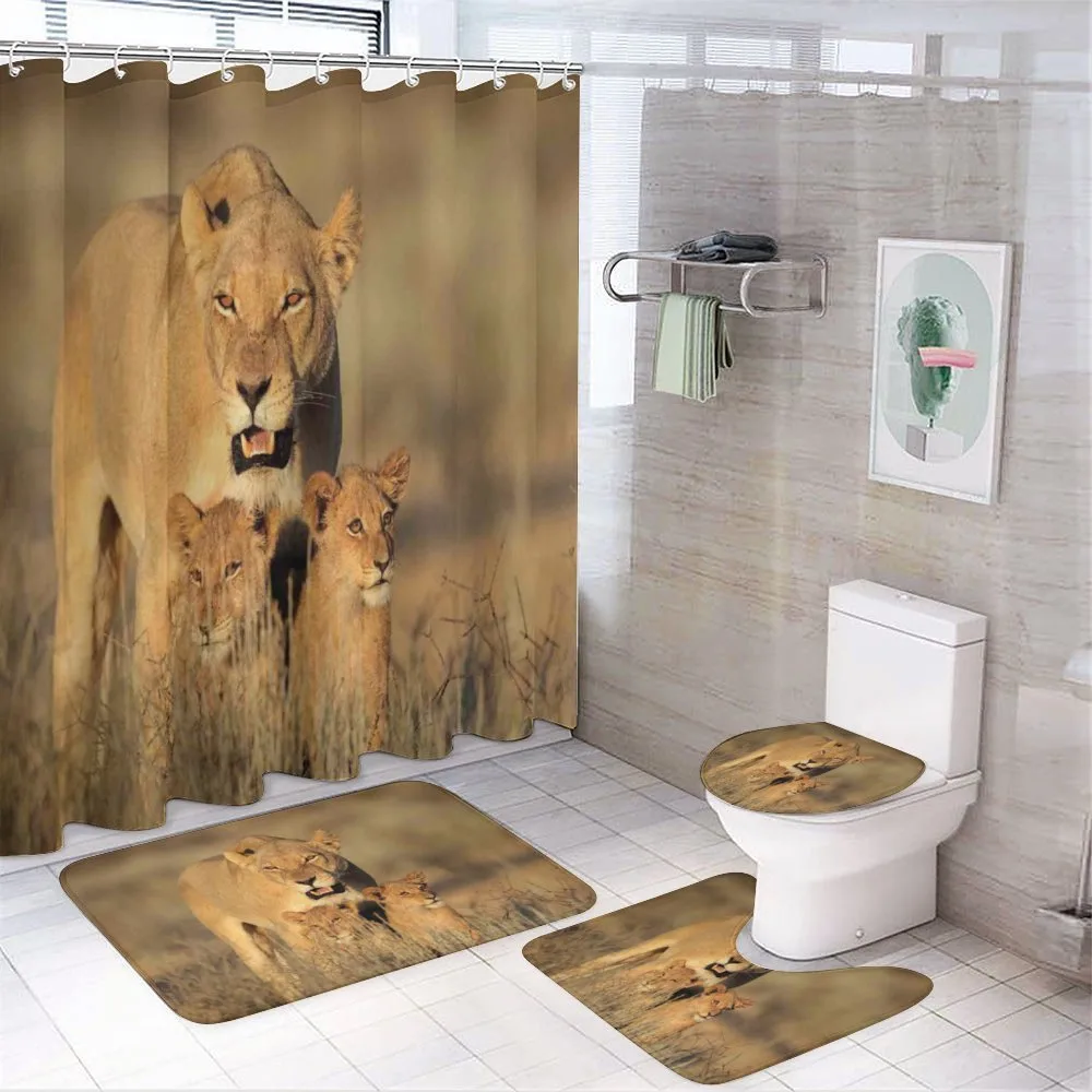 Safari Lions Wilderness — 4-Piece Bathroom Set preview