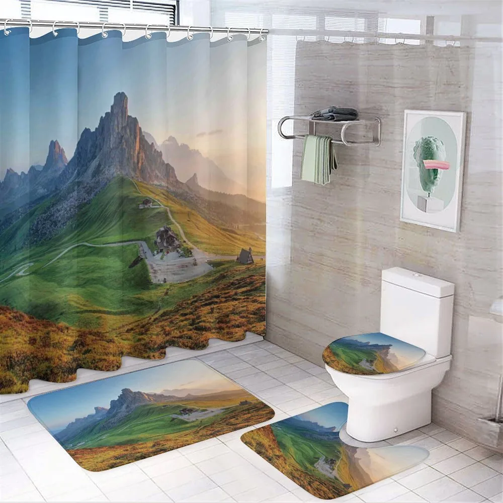 Sunrise at Dolomites — 4-Piece Bathroom Set preview
