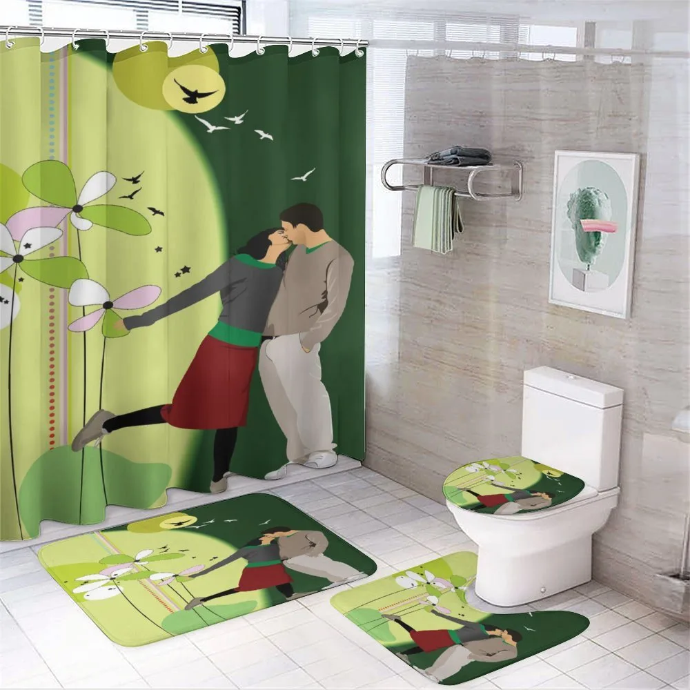 Abstract Love Composition — 4-Piece Bathroom Set preview