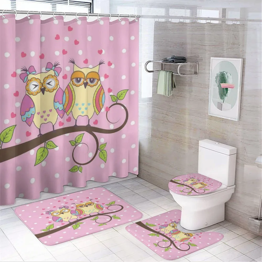 Birds in Love on Branch — 4-Piece Bathroom Set preview