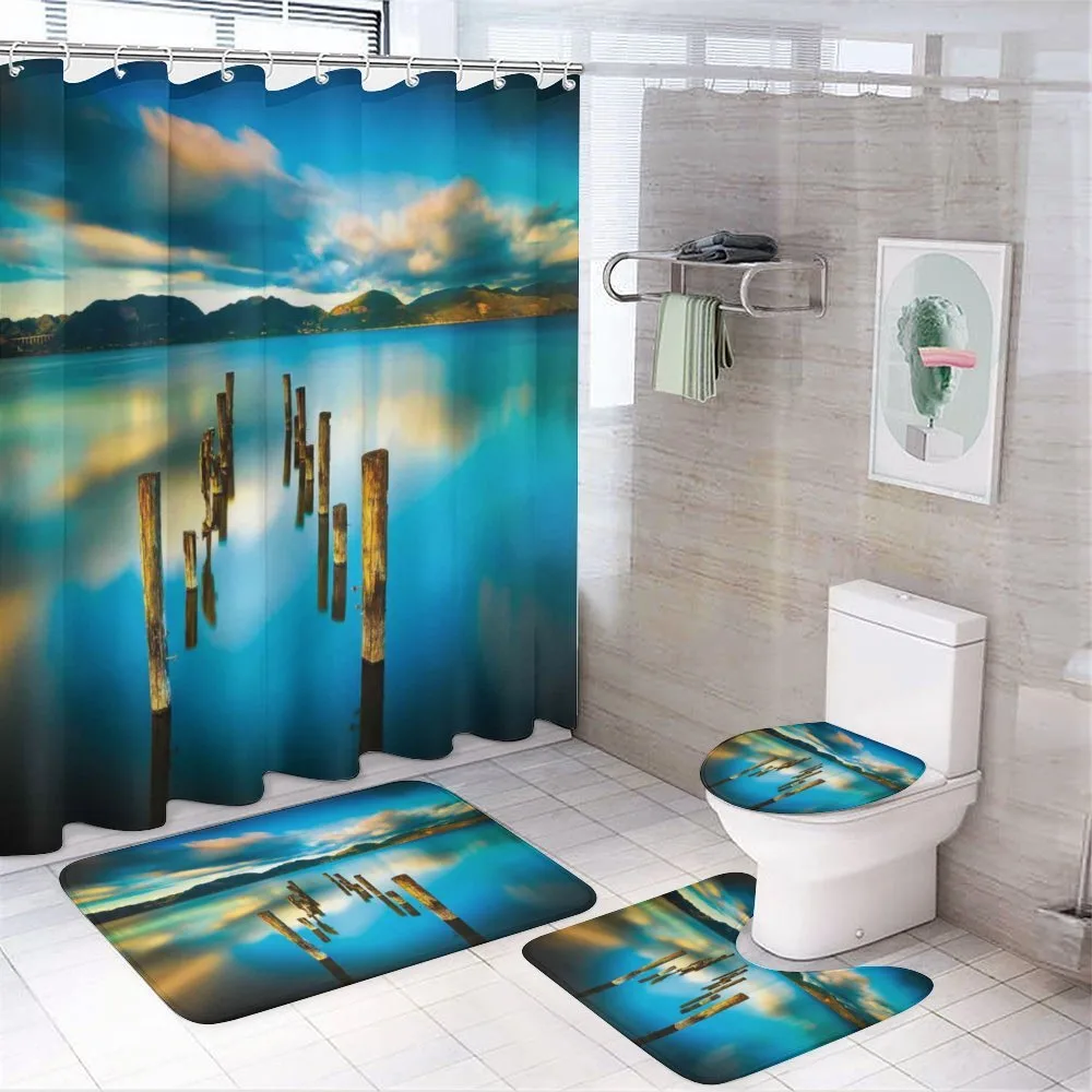 Clouds Ocean Nature — 4-Piece Bathroom Set preview