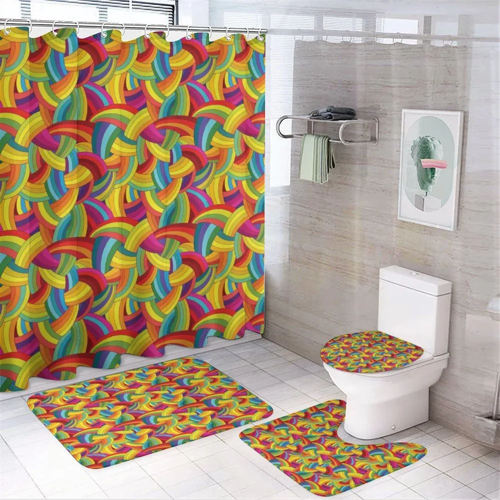 Colorful Rainbow — 4-Piece Bathroom Set preview