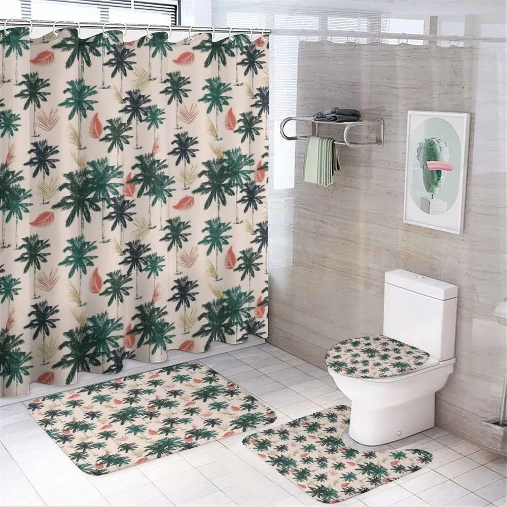 Exotic Hawaii Palm Leaves — 4-Piece Bathroom Set preview