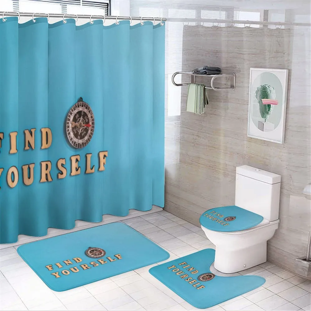 Find Yourself Text and Tool — 4-Piece Bathroom Set preview