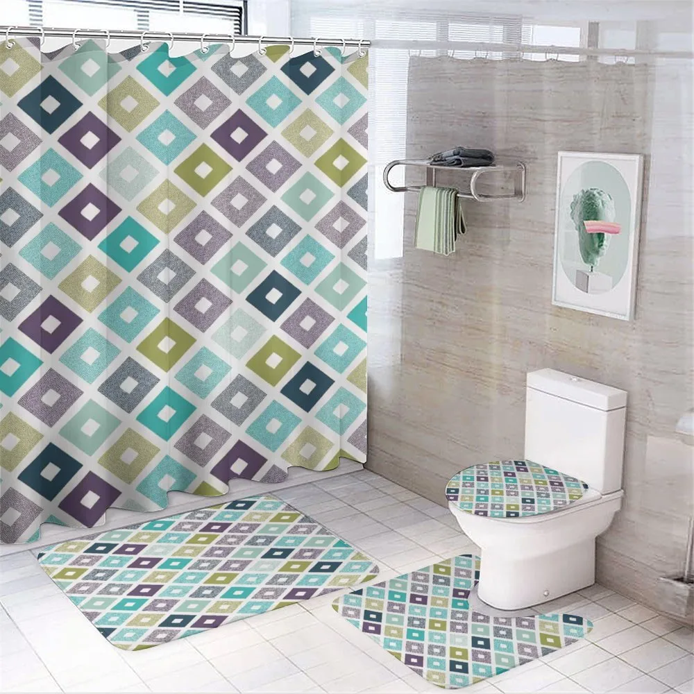 Geometrical Triangles — 4-Piece Bathroom Set preview