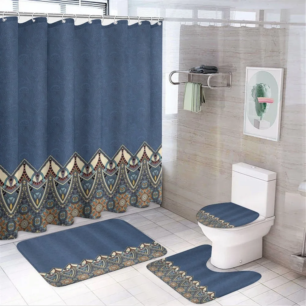 Oriental Doodle Floral Damask — 4-Piece Bathroom Set preview