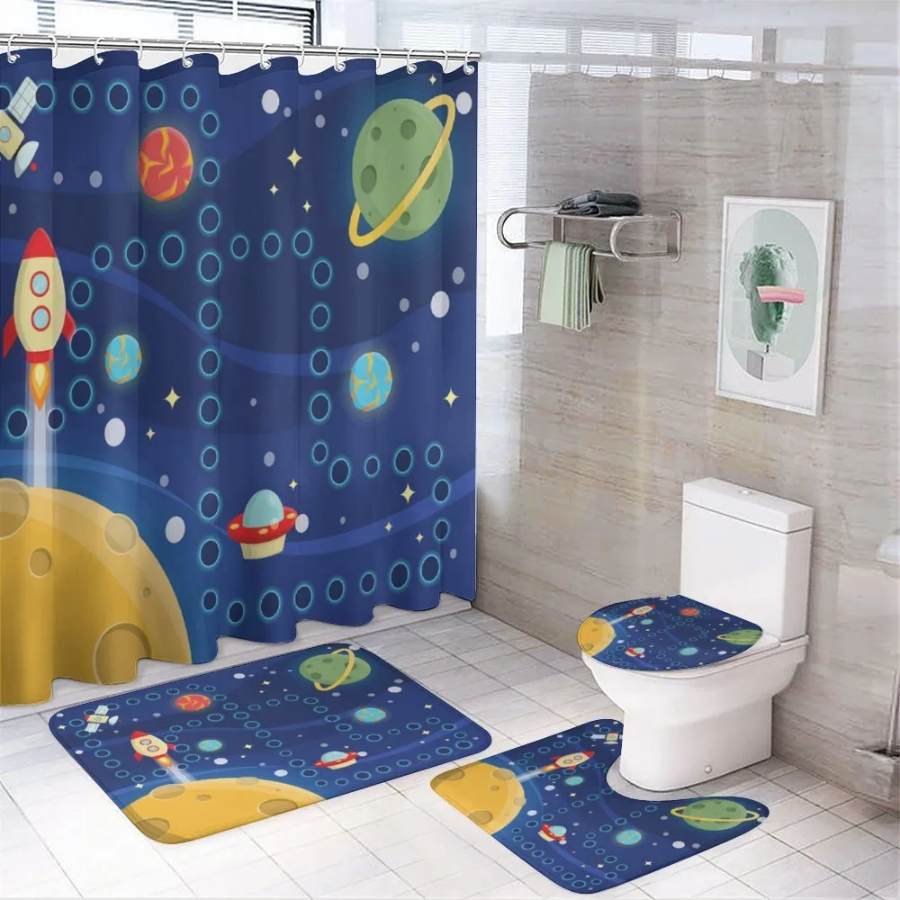 Racing in Cosmos 4-Piece Bathroom Set product video
