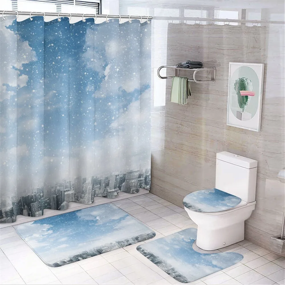 Snow Falling New York — 4-Piece Bathroom Set preview