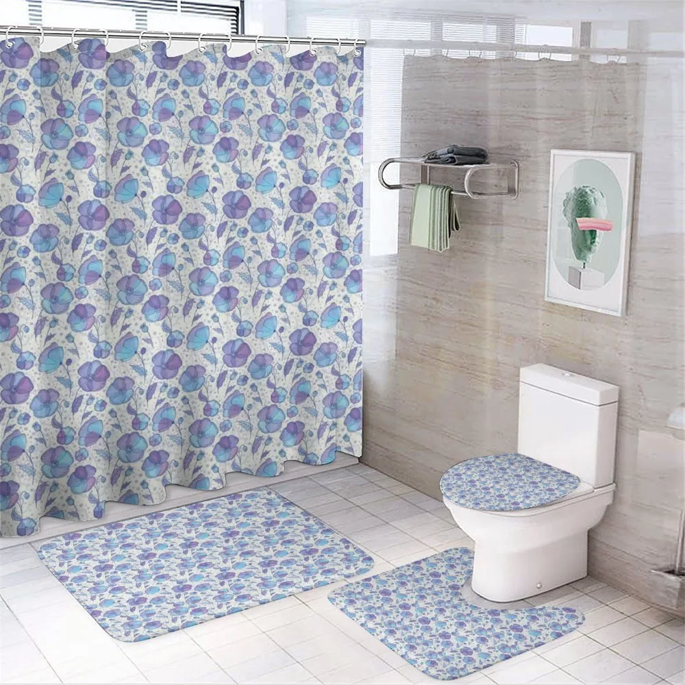 Abstract Blossoming Buds — 4-Piece Bathroom Set preview