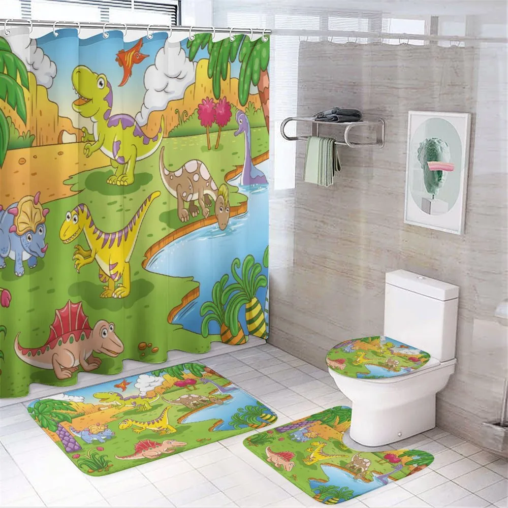 Cartoon Style Animals — 4-Piece Bathroom Set preview