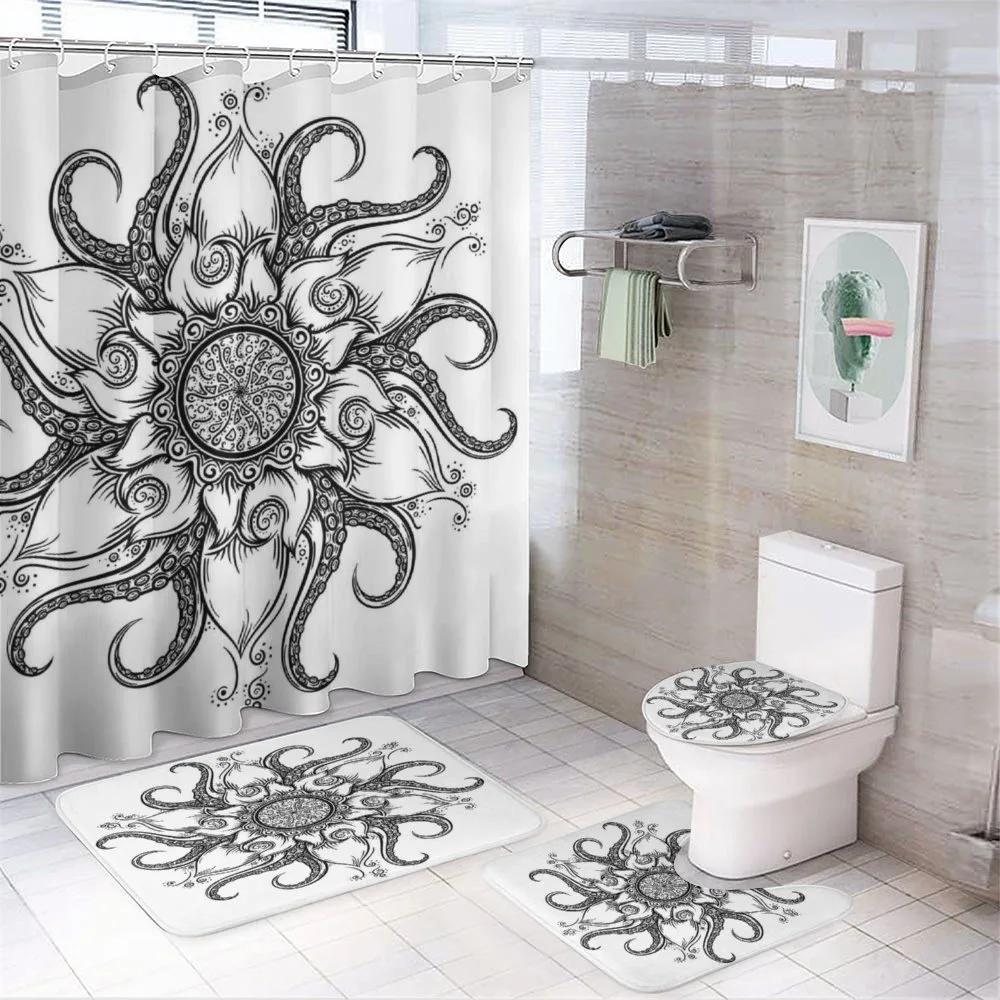 Nautical Mandala Art — 4-Piece Bathroom Set preview
