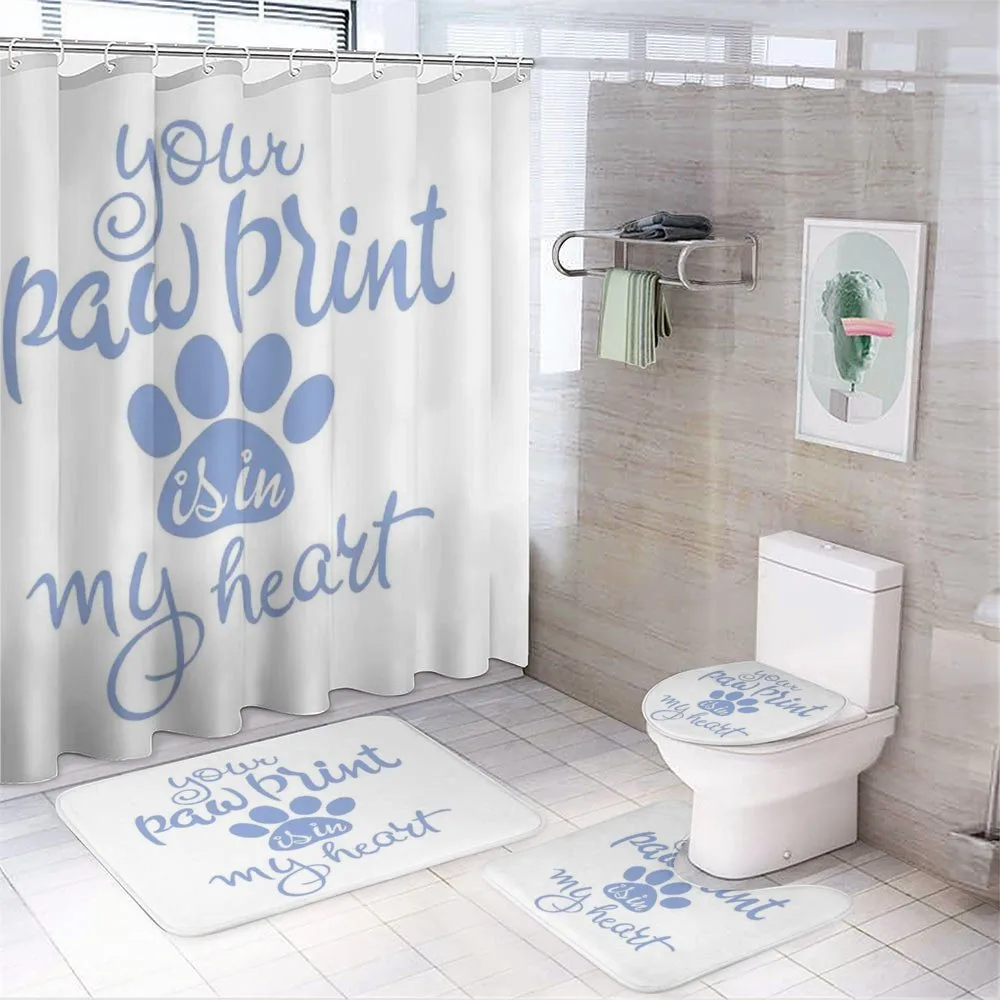 Paw Print is in My Heart — 4-Piece Bathroom Set preview
