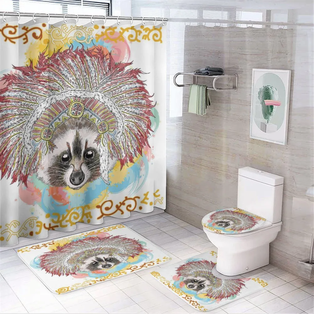 Primitive Feathers Ethnic — 4-Piece Bathroom Set preview