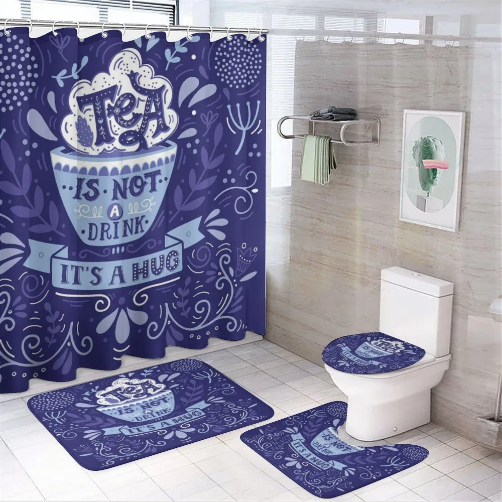 Tea is not a Drink It's a Hug — 4-Piece Bathroom Set preview