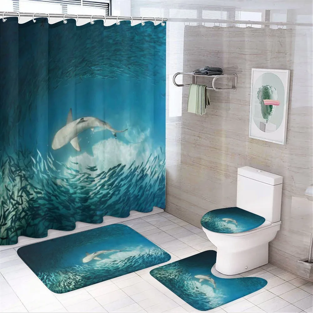 Animals Teal Wildlife — 4-Piece Bathroom Set preview