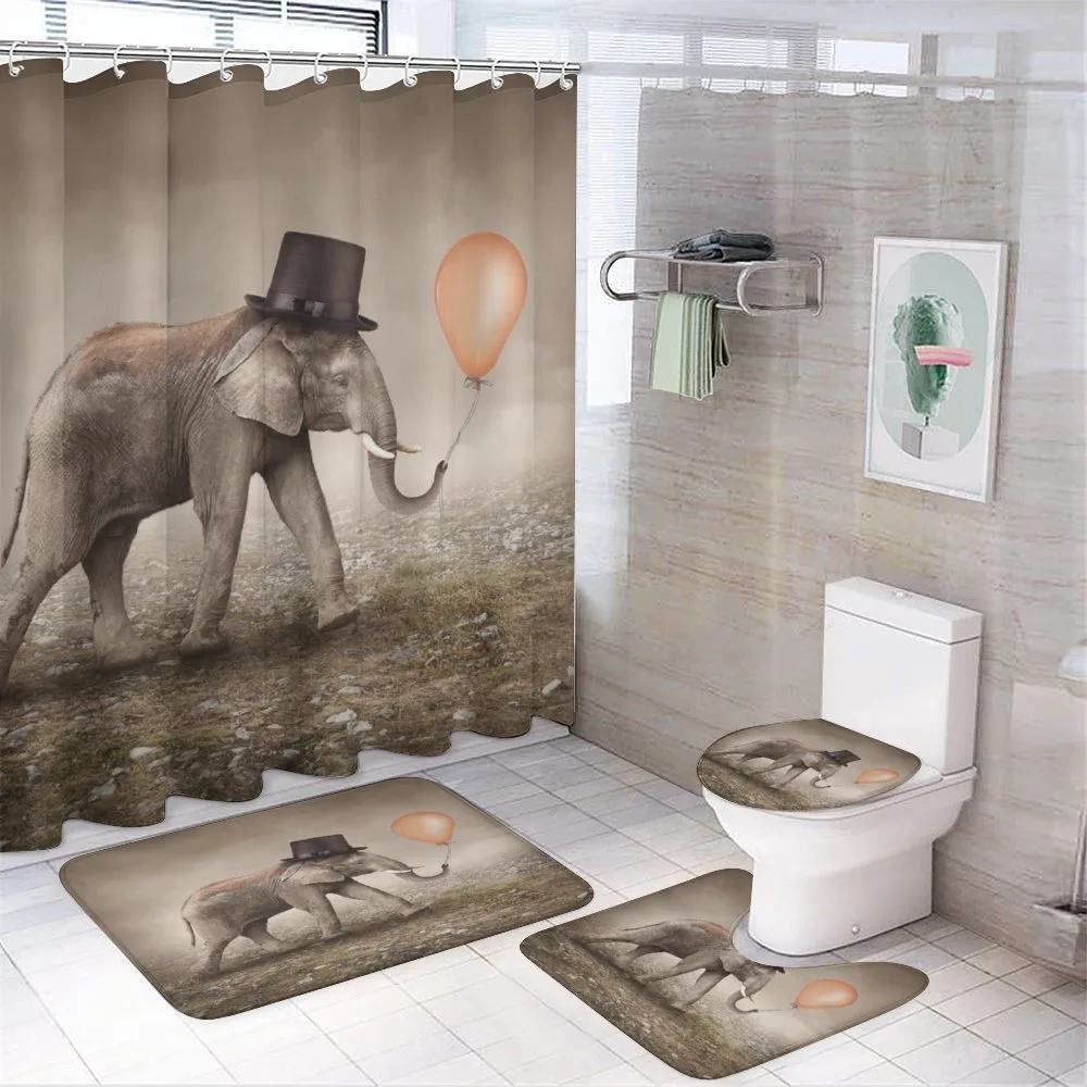 Illusionist Elephant — 4-Piece Bathroom Set preview