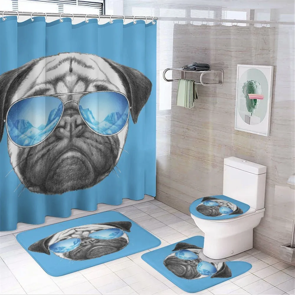 Portrait with Sunglasses — 4-Piece Bathroom Set preview