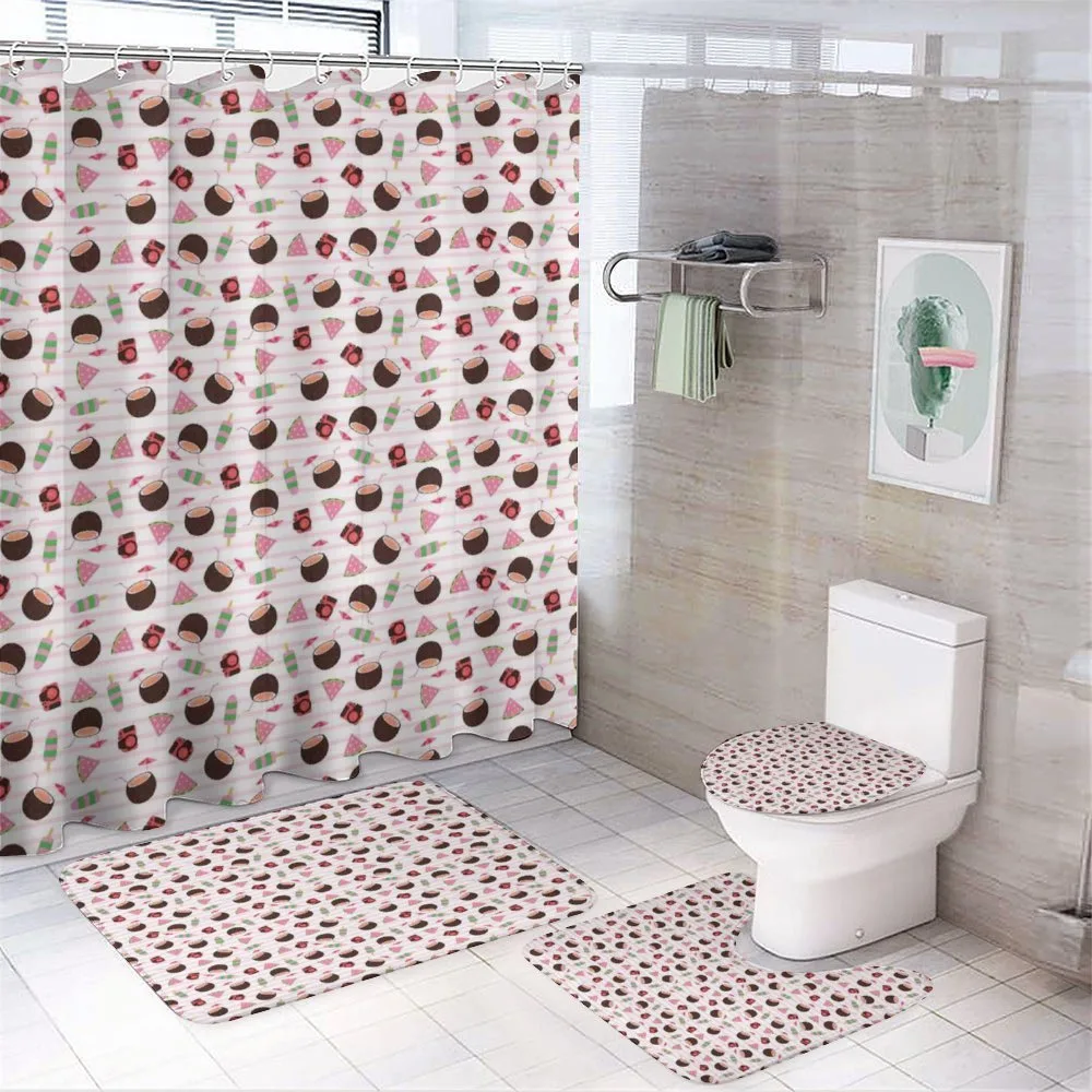 Watermelon Ice Cream Cocktail — 4-Piece Bathroom Set preview