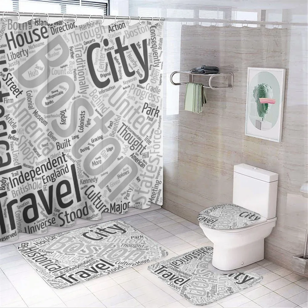 Worldcloud for Tourists — 4-Piece Bathroom Set preview