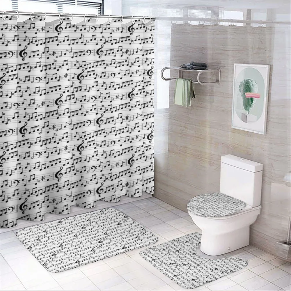 Abstract Clef Sheet — 4-Piece Bathroom Set preview