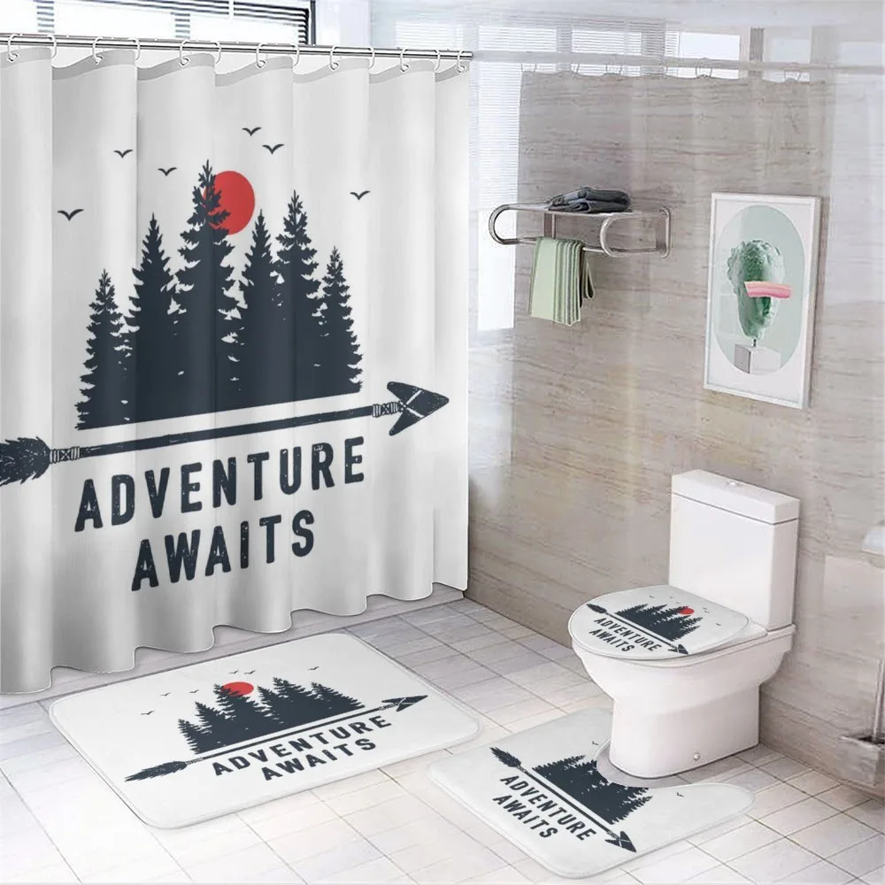 Arrow Calligraphy — 4-Piece Bathroom Set preview