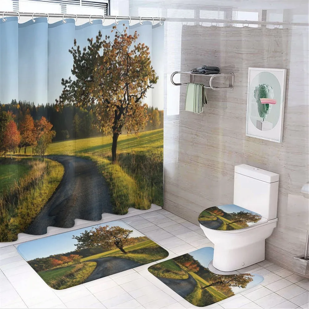 Autumn Road Lone Tree — 4-Piece Bathroom Set preview