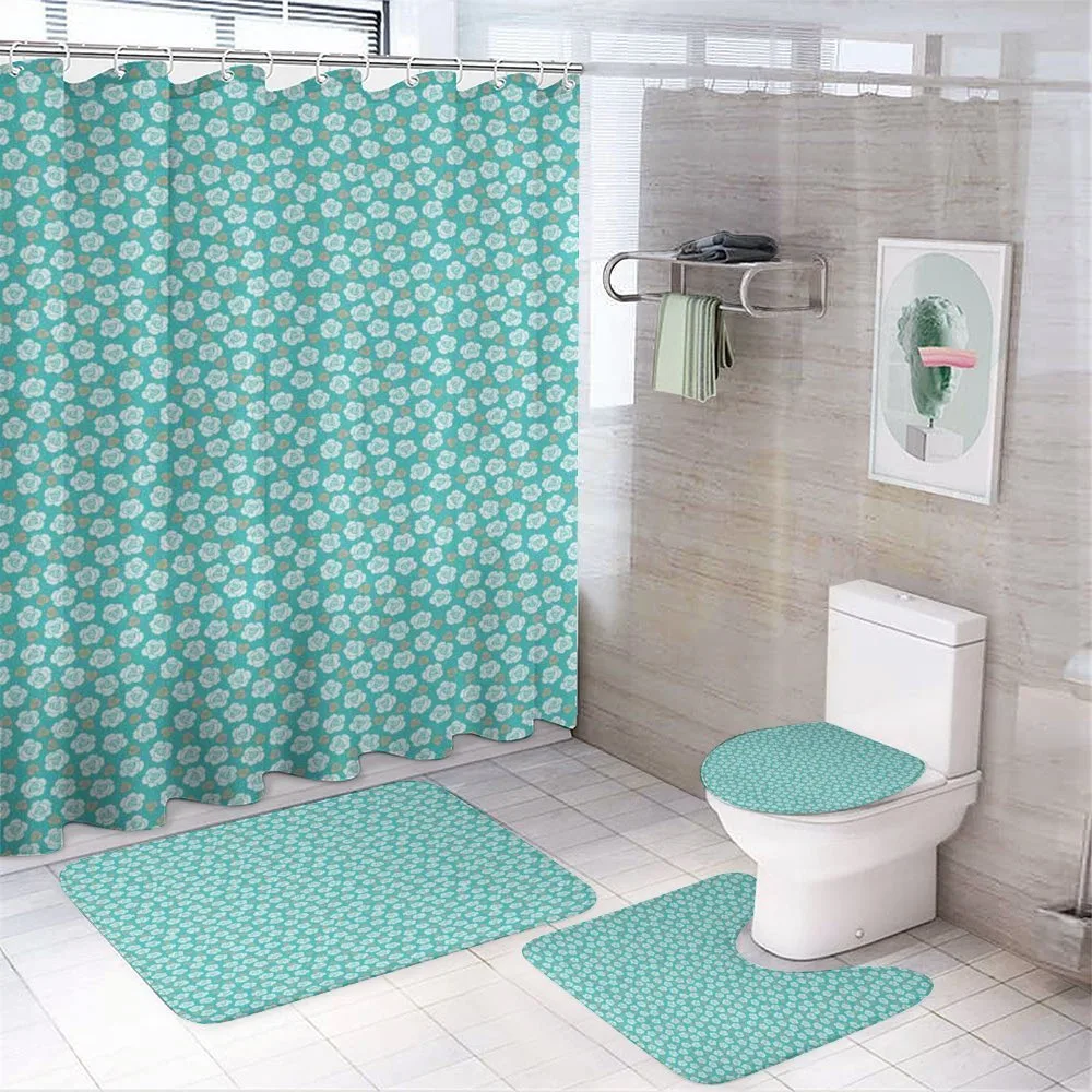 Blooming Romantic Roses — 4-Piece Bathroom Set preview