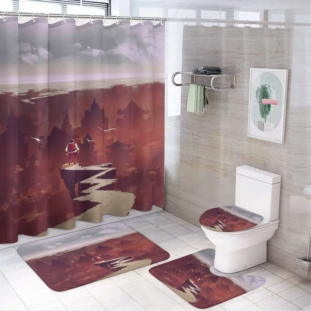 Buried City Dark Print — 4-Piece Bathroom Set preview