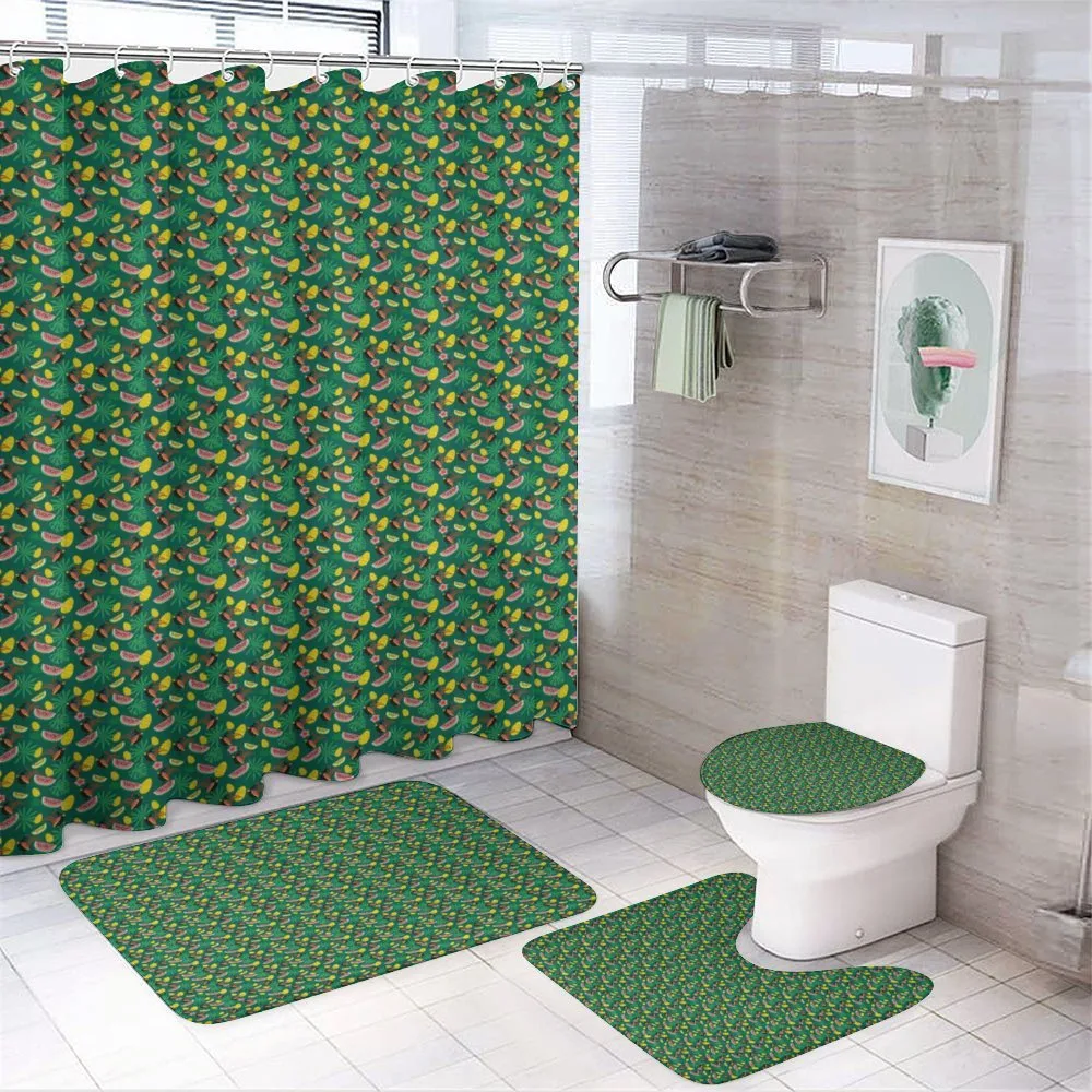 Crested Bird Watermelon — 4-Piece Bathroom Set preview