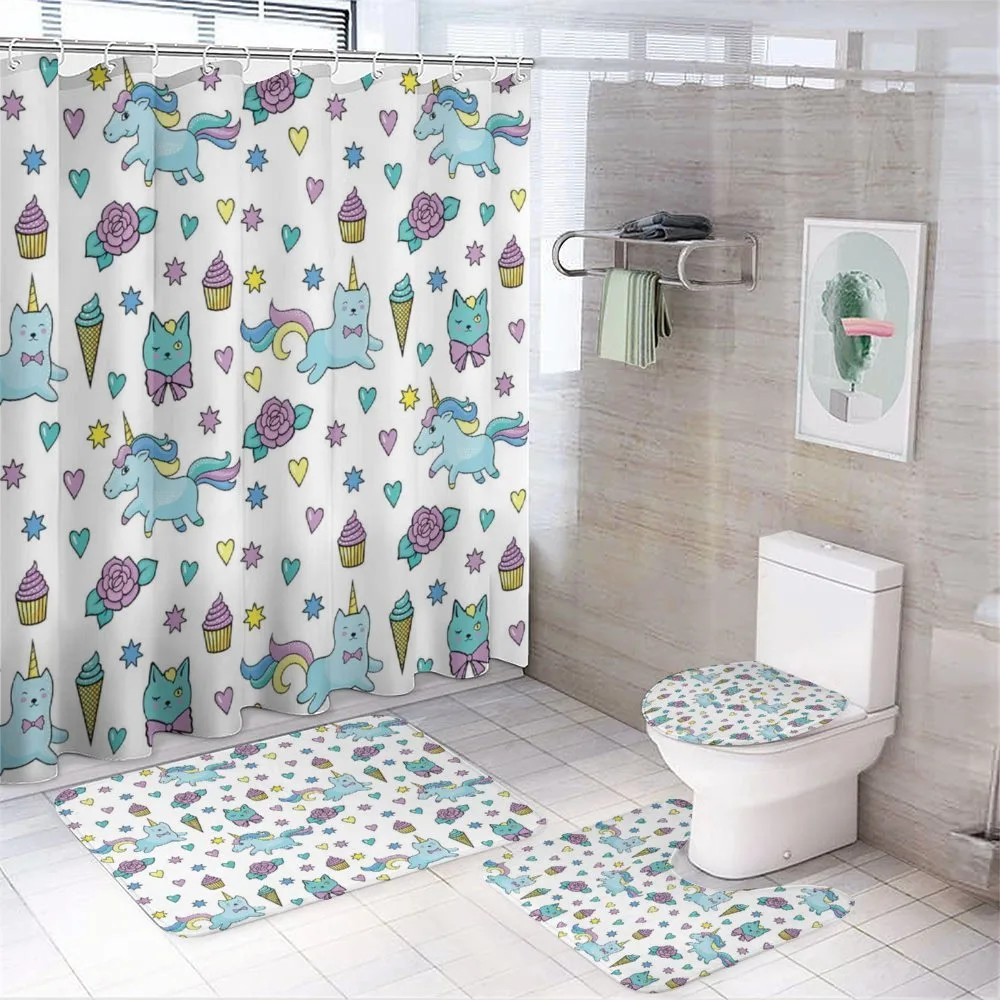 Hearts Stars Floral — 4-Piece Bathroom Set preview