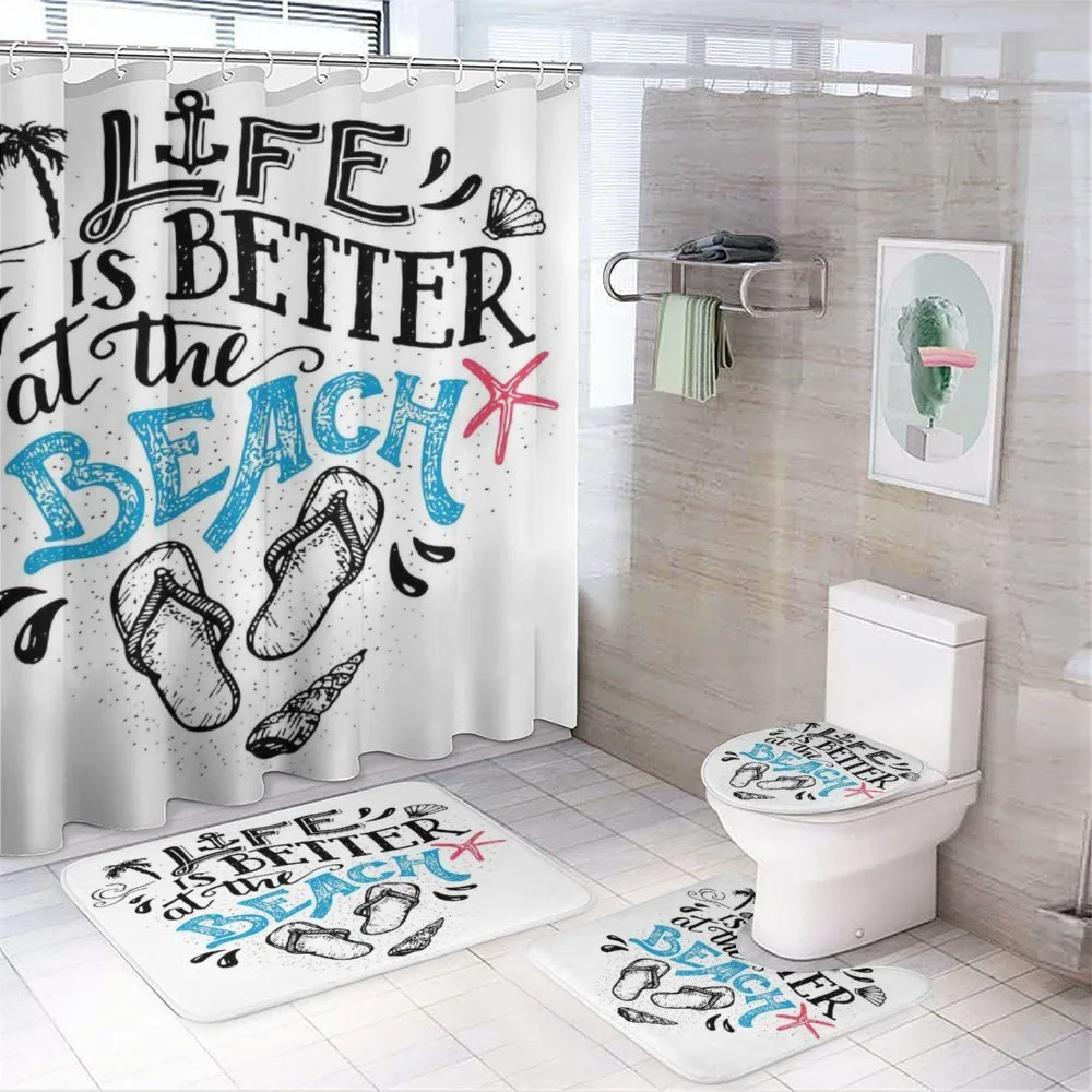 Life is Better at the Beach — 4-Piece Bathroom Set preview