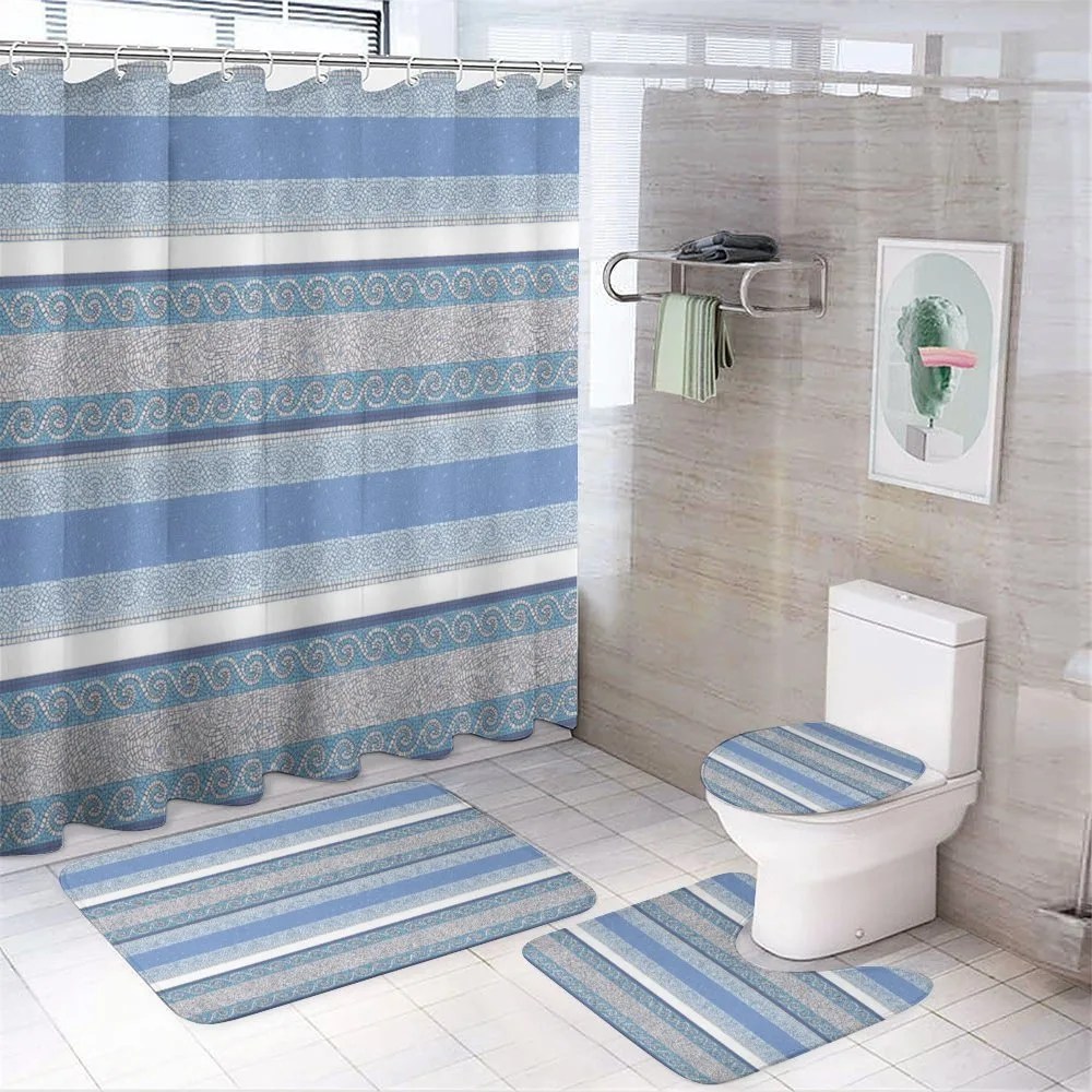 Mosaic Borders Art — 4-Piece Bathroom Set preview