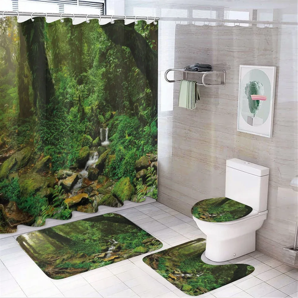 Rainforest Trees Nepal — 4-Piece Bathroom Set preview