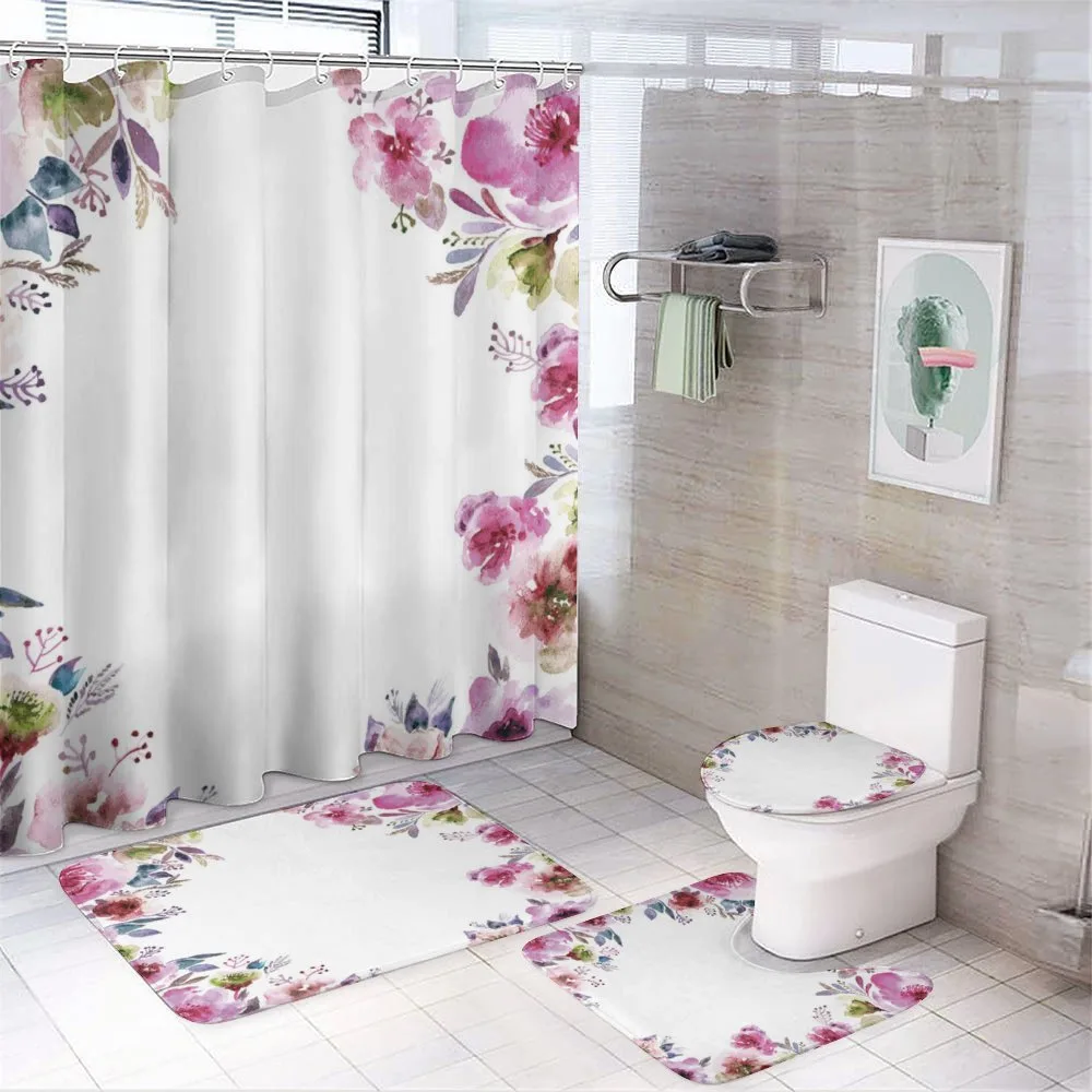 Romantic Blossom Flowers — 4-Piece Bathroom Set preview