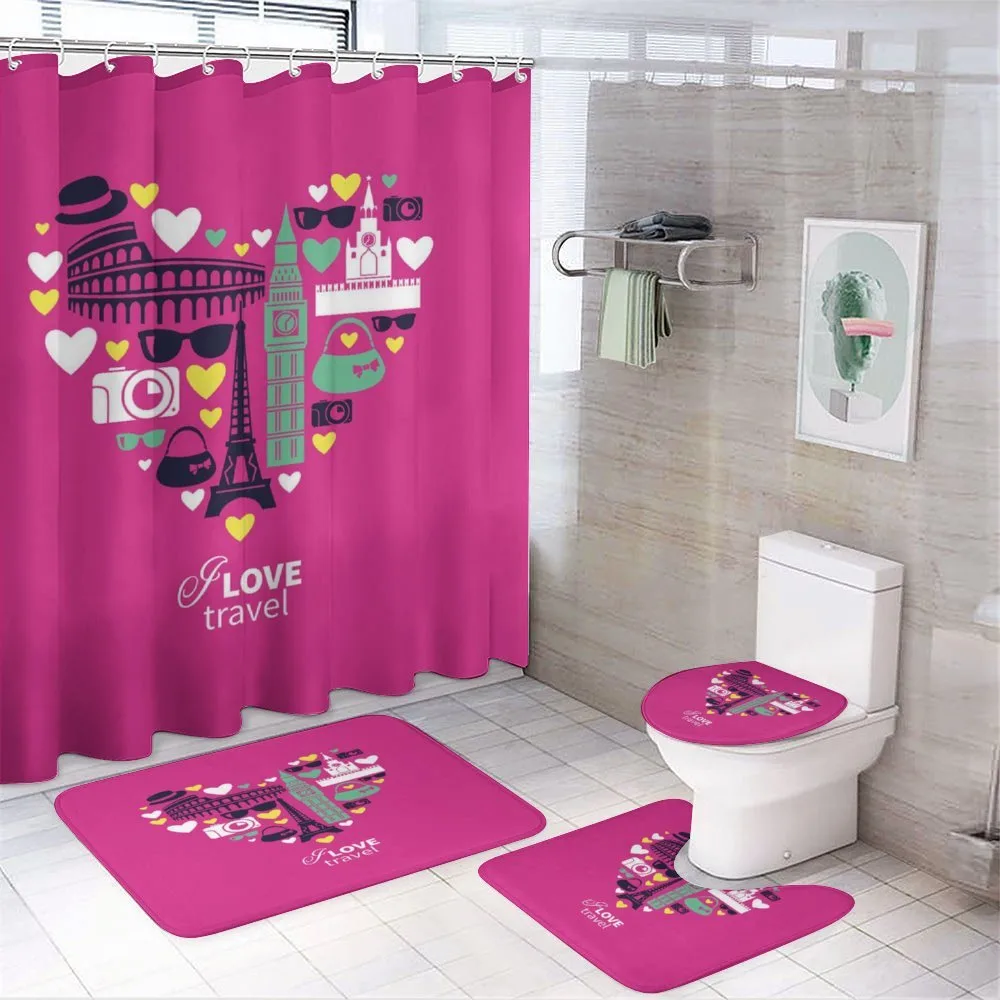 Traveling European Landmarks — 4-Piece Bathroom Set preview