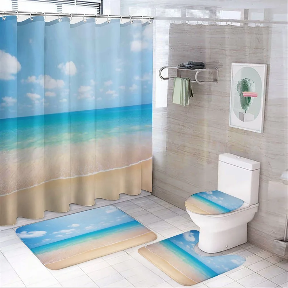 Tropical Sea Coast Sky — 4-Piece Bathroom Set preview