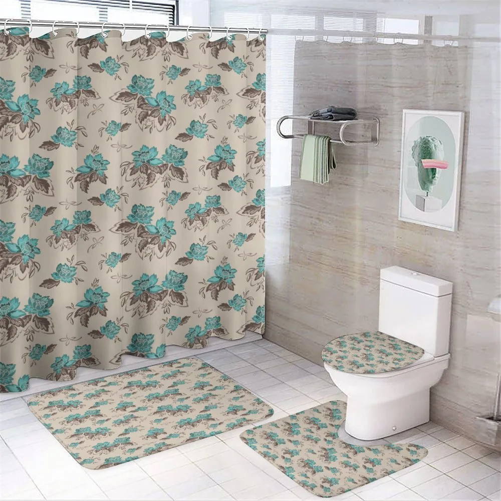Vintage Flower Arrangements — 4-Piece Bathroom Set preview