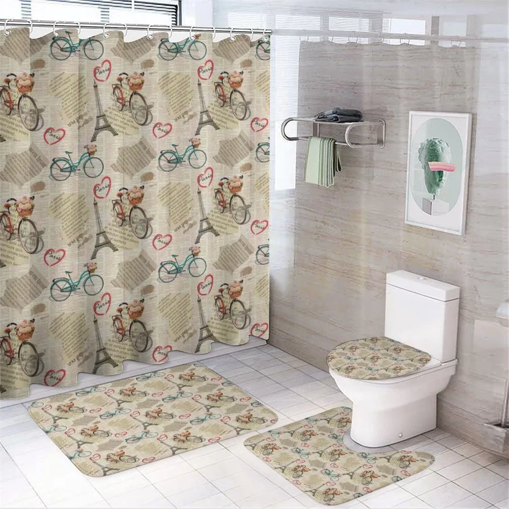 Vintage Retro Lettering — 4-Piece Bathroom Set preview